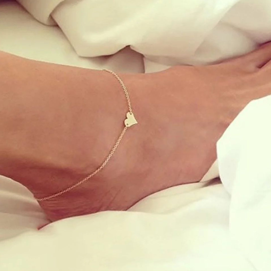 Small Heart Single Anklet